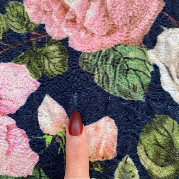 Women's Blugirl Blumarine Sleeveless Multicolor Rose Floret Dress, Small - Picture 14 of 14